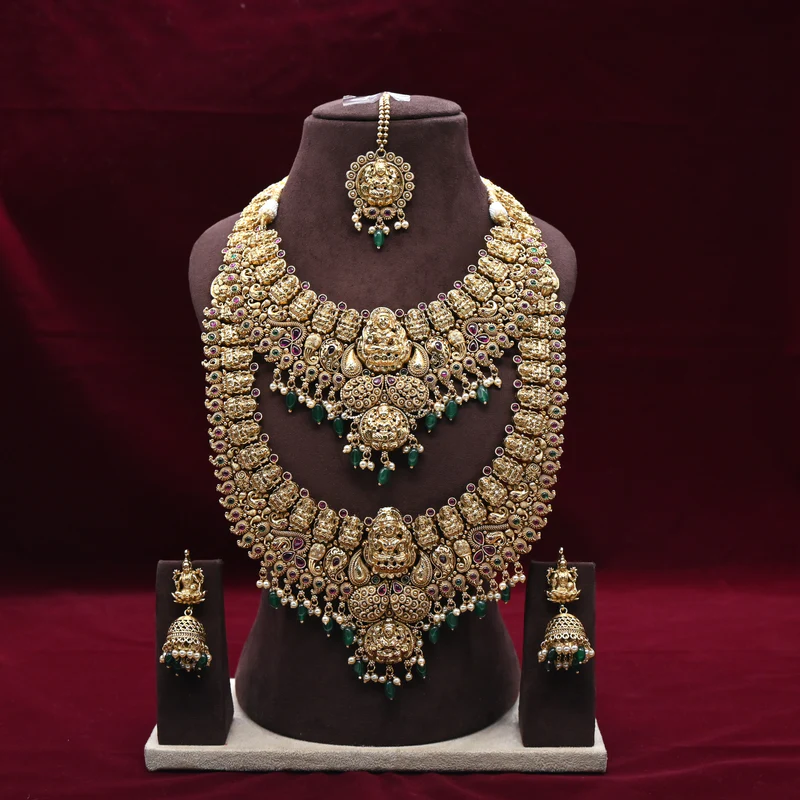 Antique Premium Lakshmi Semi Bridal Combo set